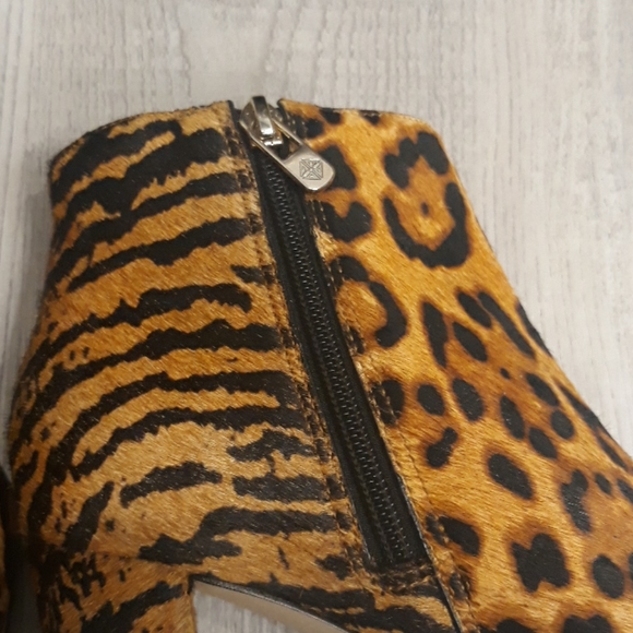 ANTONIO MELANI ANIMAL Print Fur Leather Sole Ankle High Heel Boots NEW 7 1/2 - Picture 6 of 8